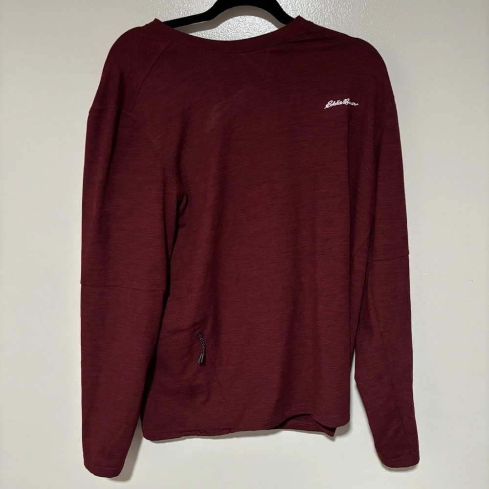 Eddie Bauer Red Crewneck Sweater Classic Knit